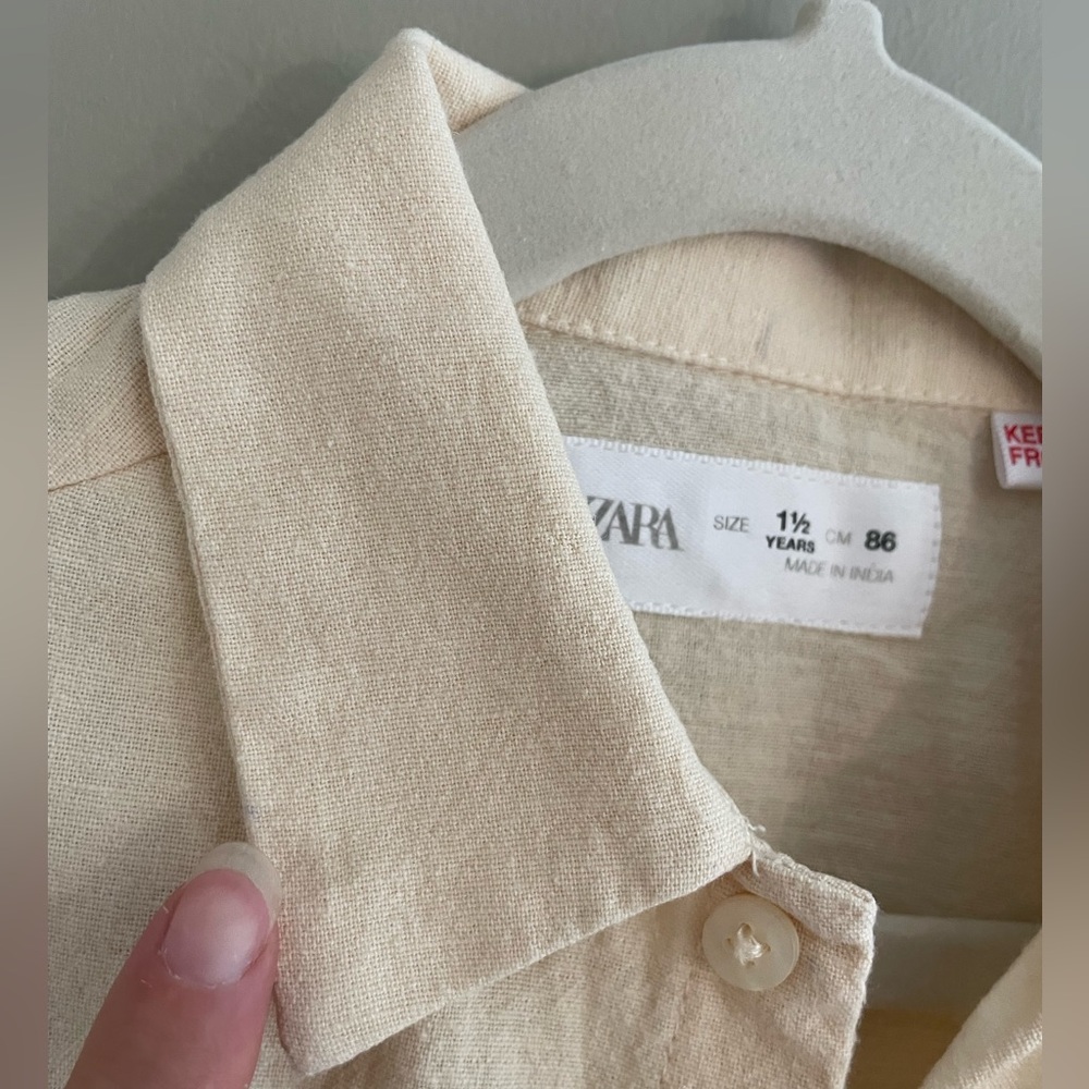 Zara Linen Button Down - Picture 3 of 3